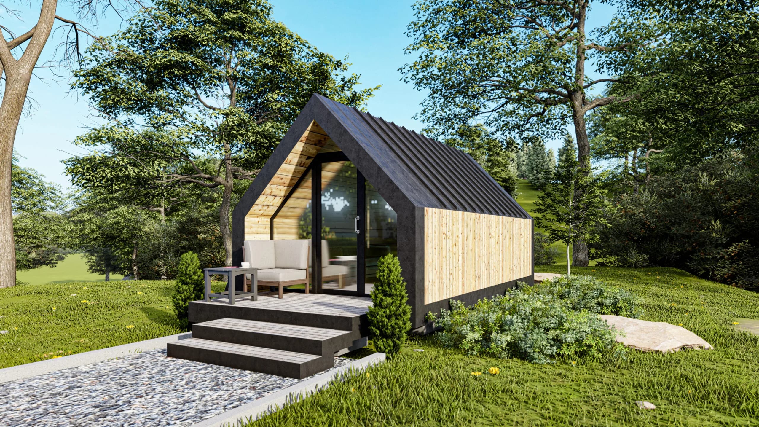 Nano A — turnkey modular cabin for sale in Europe, 18 m²