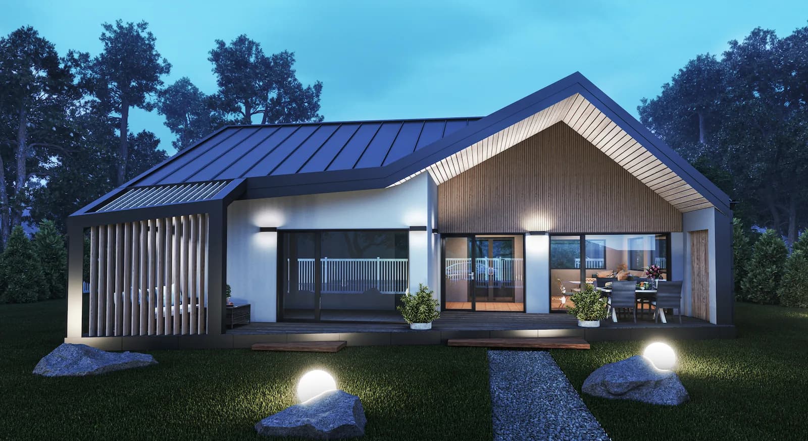 MODULO 107 A — semi-finished modular family house for plots across Europe